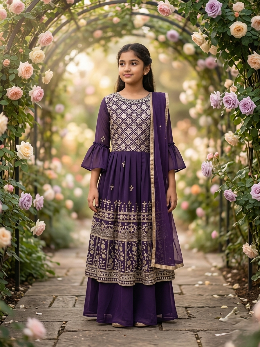 GIRL CHURIDHAR L/P LS